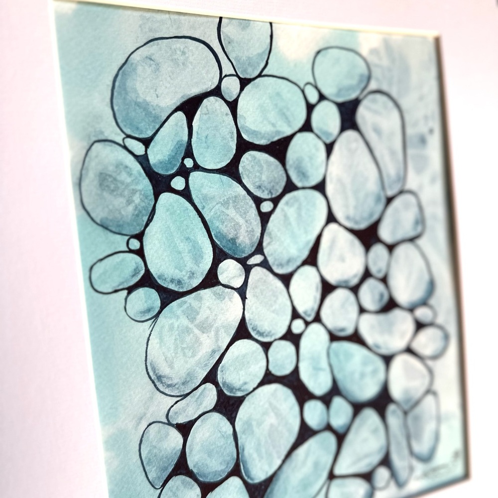 Hand-Made New Watercolor Art Pebbles - Picture 5 of 6
